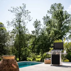 Plancha à Gaz Sur Chariot - Combo ENOSIGN 65 Inox & Noir -Napoleon Magasin 57028385 a4 combo plancha enosign 65 inox et noir eno