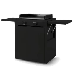 Pack Plancha à Gaz Forge Adour MODERN 60 Acier Noir + Chariot