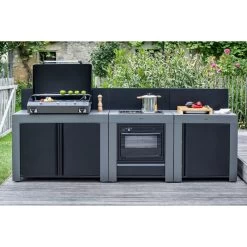 Cuisine D'extérieur ENO Modulo Acier Pour Plancha - 3 Modules Avec Cuisinière Et Chariot Félix 12 Cuisine D'extérieur ENO Modulo Acier Pour Plancha - 3 Modules Avec Cuisinière Et Chariot Félix -Napoleon Magasin cuisine modulo 3 cuisiniere chariot felix 5