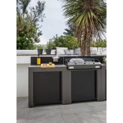 Cuisine D'extérieur ENO Modulo Acier Pour Plancha - 2 Modules -Napoleon Magasin mobilo eno gris acier 2 modules ambiance 2