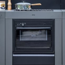 Modulo Cuisinière Four Et Plaque - Gris Acier - Cuisine D'extérieur ENO -Napoleon Magasin mod7005 cuisiniere modulo gris cuisine exterieur eno ambiance