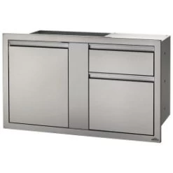 Module Encastrable XL 2 Tiroirs + 1 Porte Pour Cuisine D'extérieur Napoleon