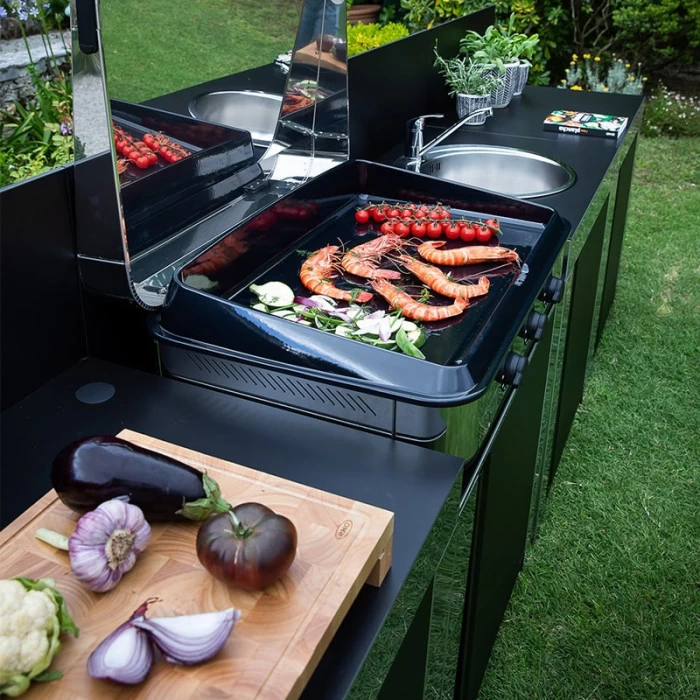 Modulo Evier - Coloris Inox Et Noir - Pour Cuisine D'extérieur ENO 11 Modulo Evier - Coloris Inox Et Noir - Pour Cuisine D'extérieur ENO – Image 11