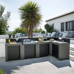 Modulo Pour Poser Une Plancha - Gris Acier - Cuisine D'extérieur ENO -Napoleon Magasin modulo plancha acier cuisine exterieur eno 7 min