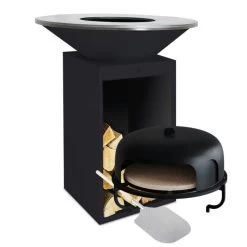 Pack Brasero Plancha OFYR Classic 85 Noir Avec Stockage + Four à Pizza