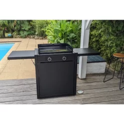 Pack Plancha à Gaz Forge Adour MODERN 60 Acier Noir + Chariot -Napoleon Magasin plancha forge adour modern 60 acier sur chariot 2 1