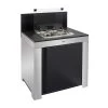 Modulo Table De Cuisson Master 2 Brûleurs - Coloris Inox Et Noir - Pour Cuisine D'extérieur ENO