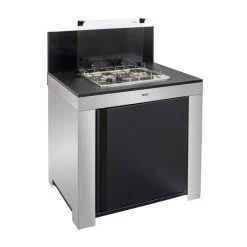 Modulo Table De Cuisson Master 2 Brûleurs - Coloris Inox Et Noir - Pour Cuisine D'extérieur ENO