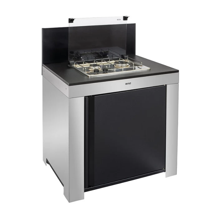Cuisine D'extérieur ENO Modulo Inox Et Noir Pour Plancha - 5 Modules Avec Table De Cuisson Master – Image 3