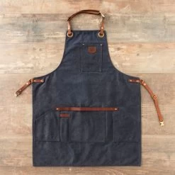 Tablier Barbecue Toile Waxée Alaskan Maker 547 - Bleu Marine